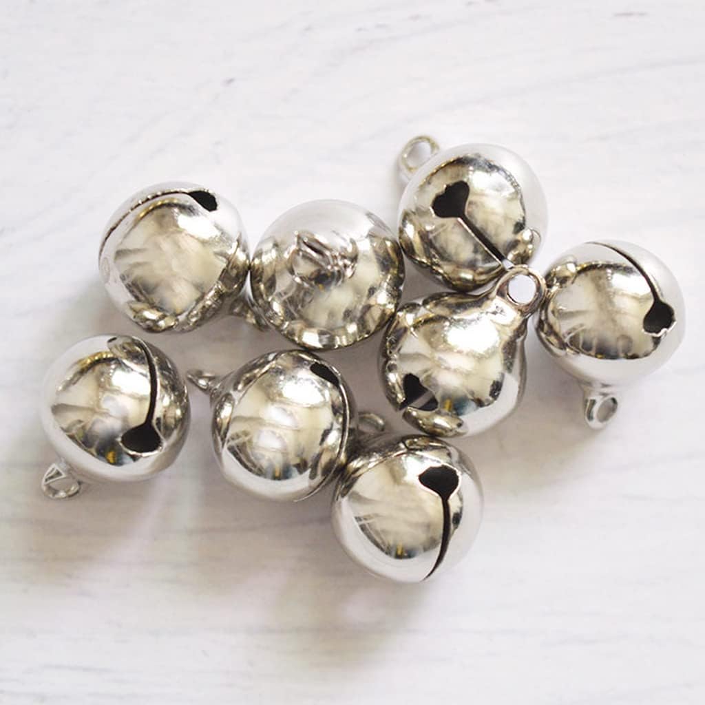 50 Pcs Small Bells Copper Jingle Bells for Crafts Electroplated Bells 1/2 inches Craft Bells for Gift Box Decoration Pet Christmas DIY Crafts (Gold)