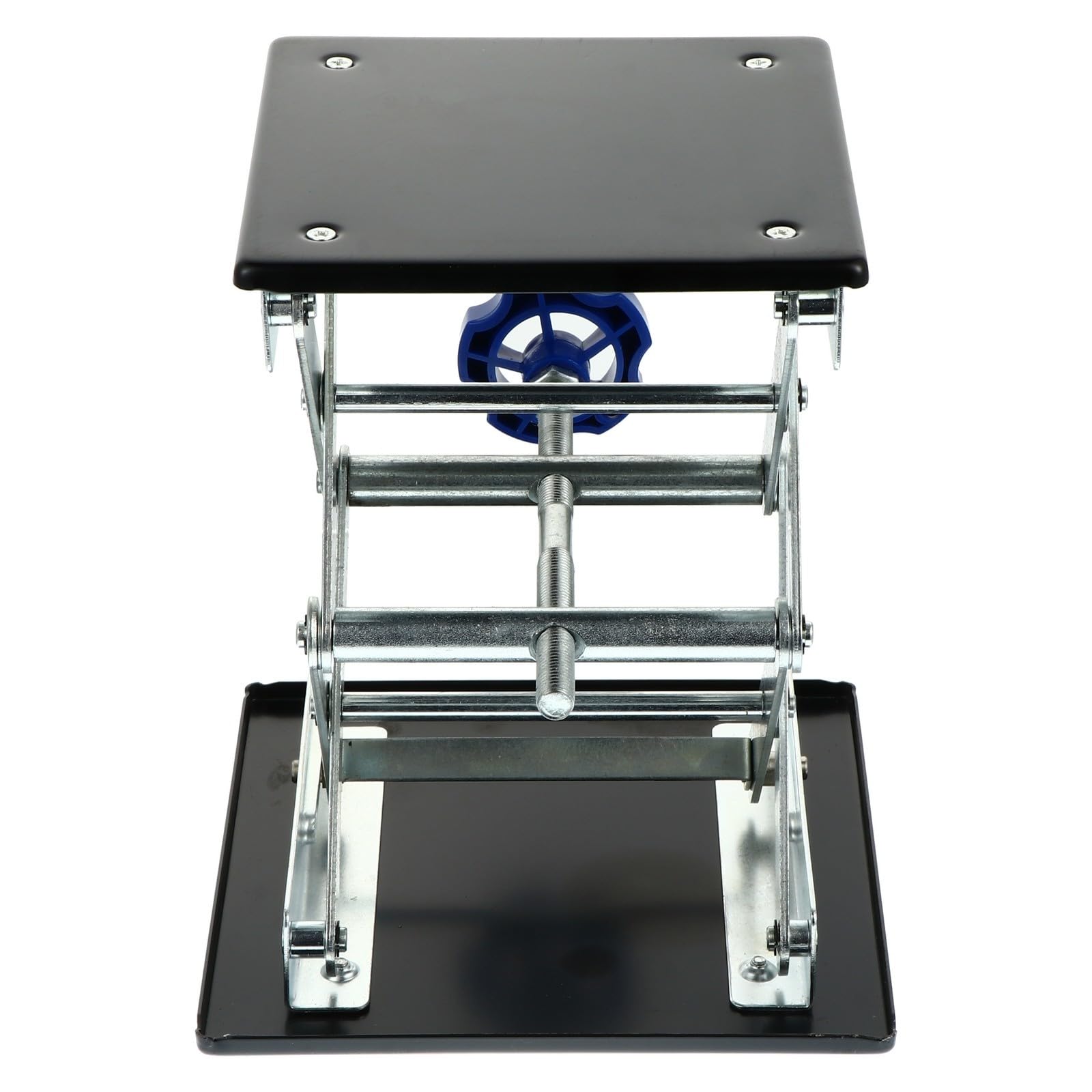 Mesa Elevadora Manual 180x180 MM de Acero Inoxidable de Laboratorio