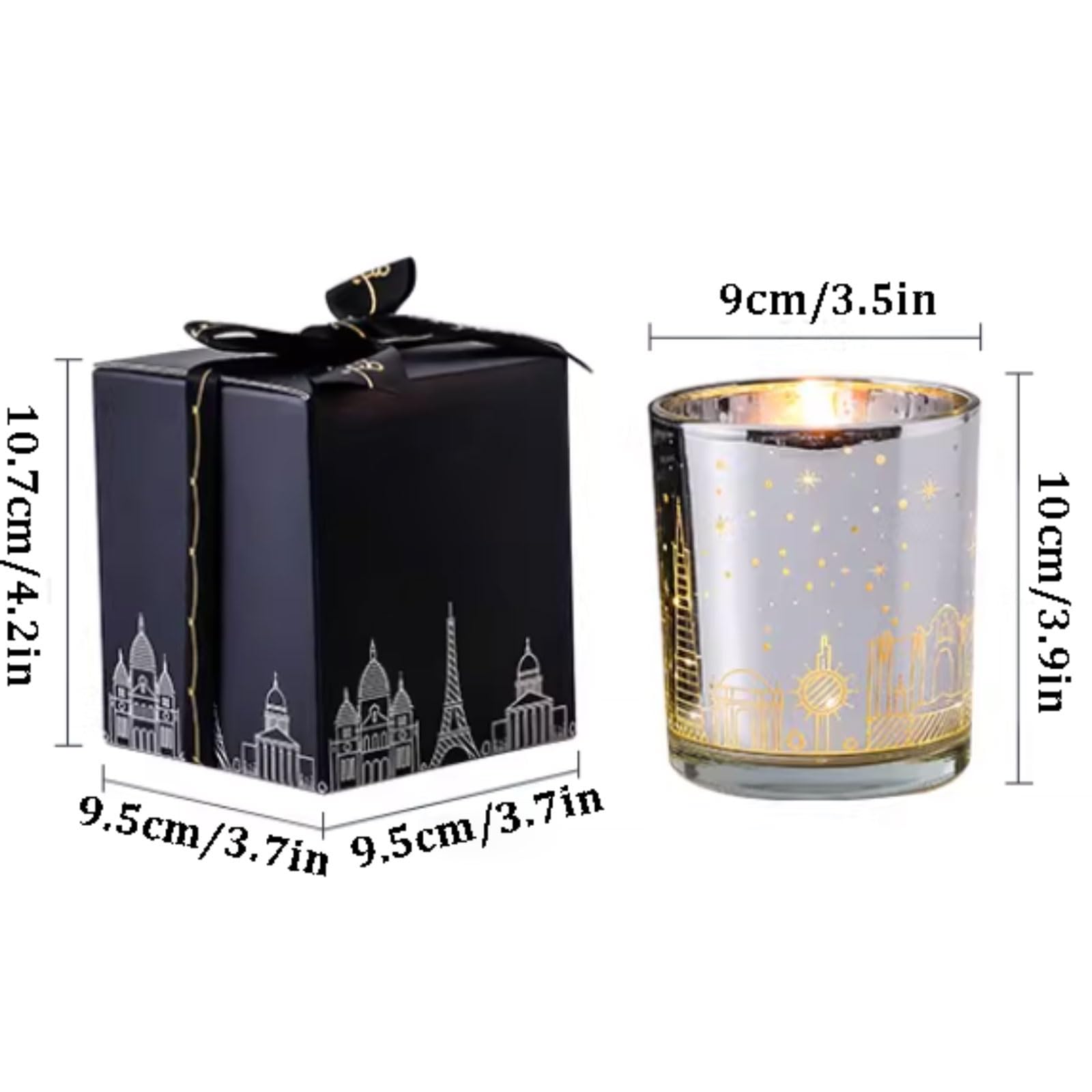 Velas de vidrio con LED hechas con cera de soja y aceites esenciales, vela perfumada reutilizable, decoración elegante for el hogar muy perfumada(Rose)