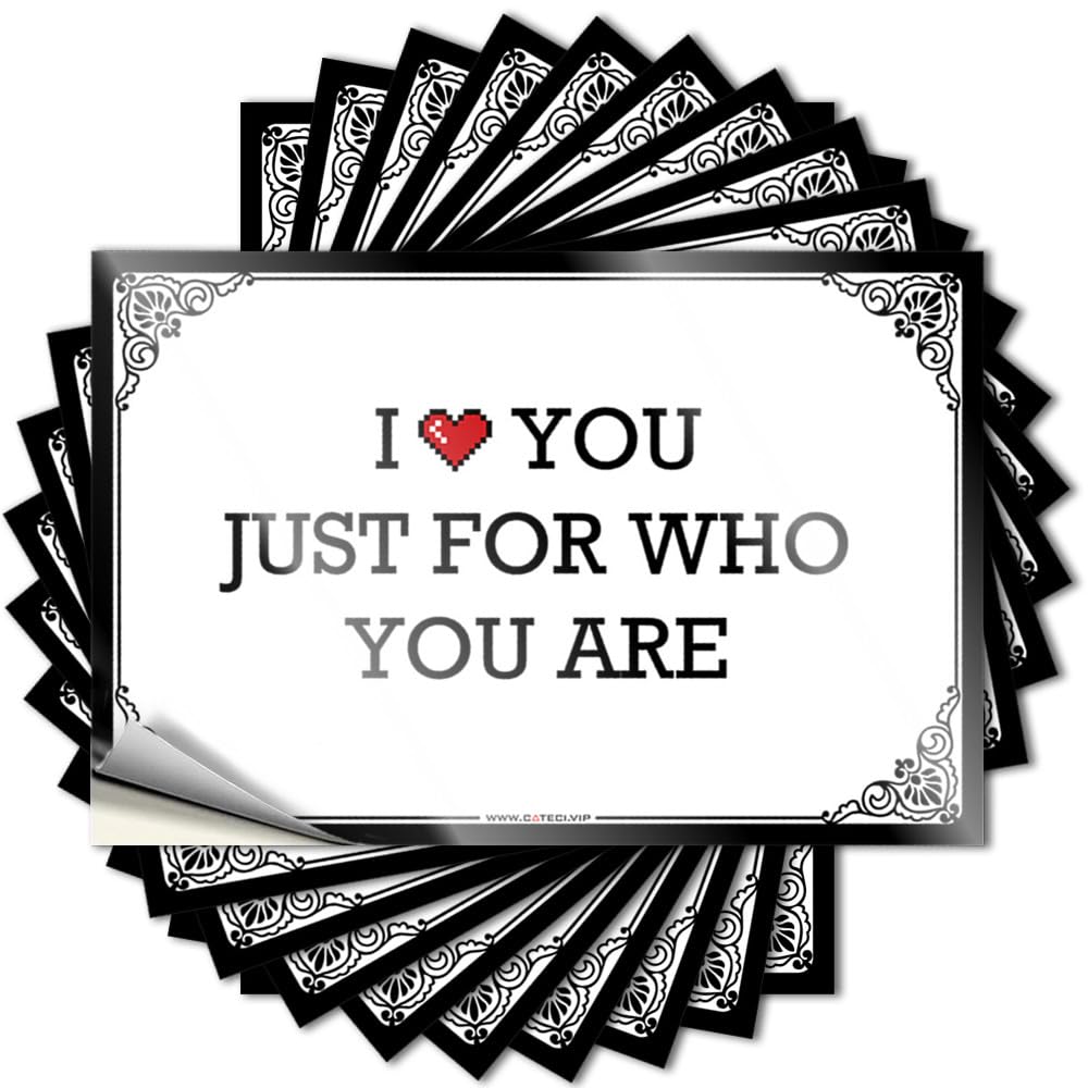 Decals - Love Hard I Love You Just for Who You are for Taupe Must(12X18CM)
