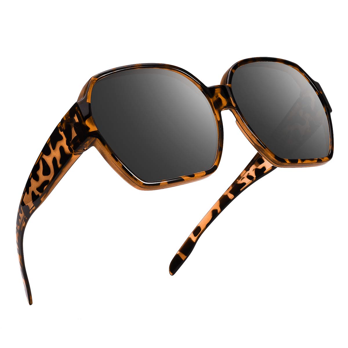TINHAO Square Oversized Polarized Fit Over Sunglasses Over 