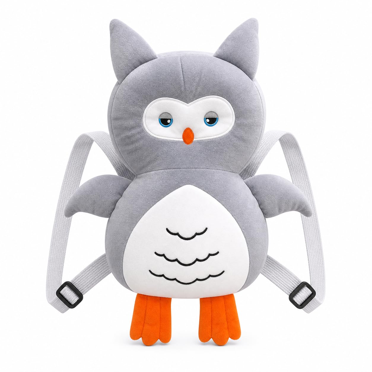 GLUN® Baby Cute Owl Soft Cushioning Fall Protector Backpack Pack of 1 Grey Colour, Adjustable Shoulder Belt, Head Protection Back for 6-12 Month Toddler Babies-image-31