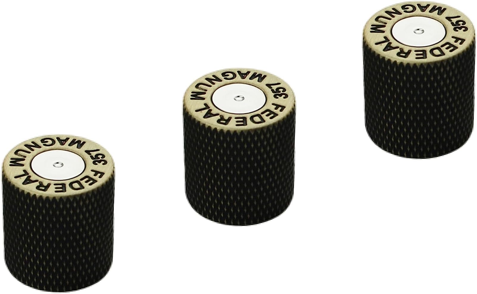 Guyker Guitar Knobs with 6mm Dia. Shaft Pots - Bullet Case Style Tone and Volume Control Potentiometer Knob Replacement for Precision Electric Guitar or Bass (3 Piece, Antique Brass)