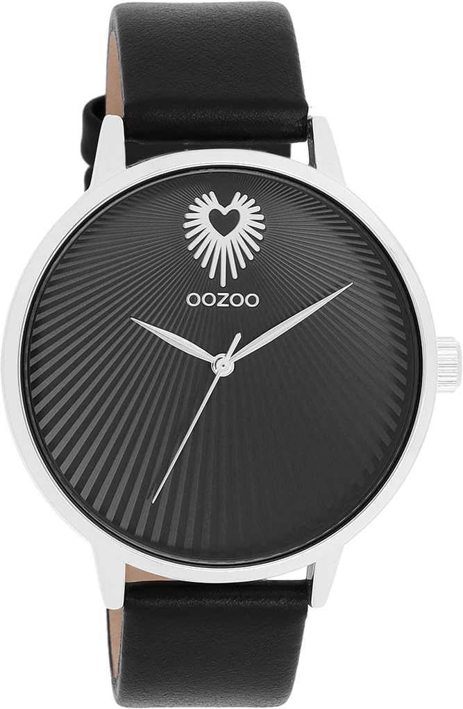 Oozoo Timepieces Damen Uhr | Armbanduhr Damen mit Lederarmband | Hochwertige Uhr für Frauen | Edle Analog Damenuhr in rund