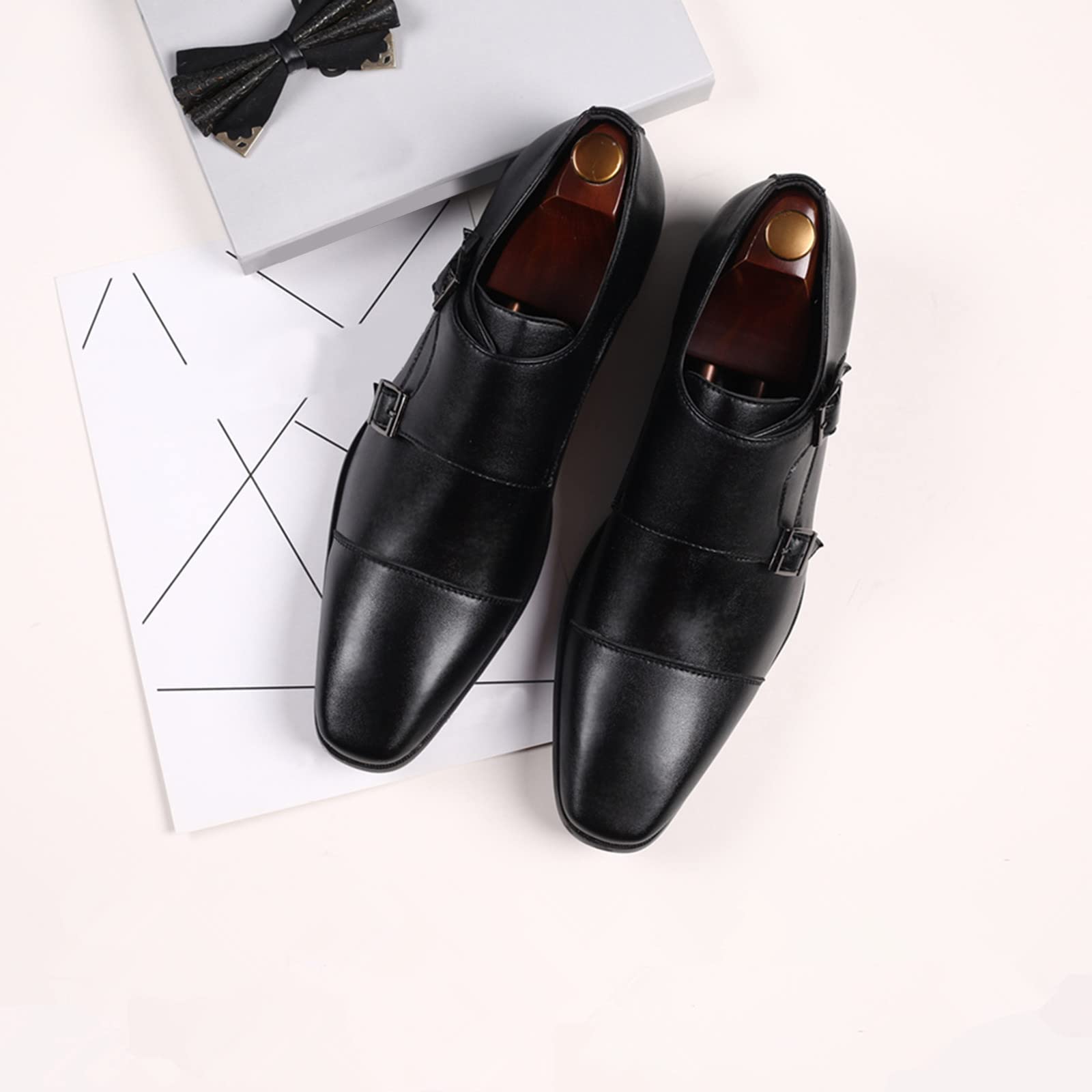 Monk - Zapatos de vestir formales para hombre, Oxford, Negro, Talla única (consulte la tabla de tallas)