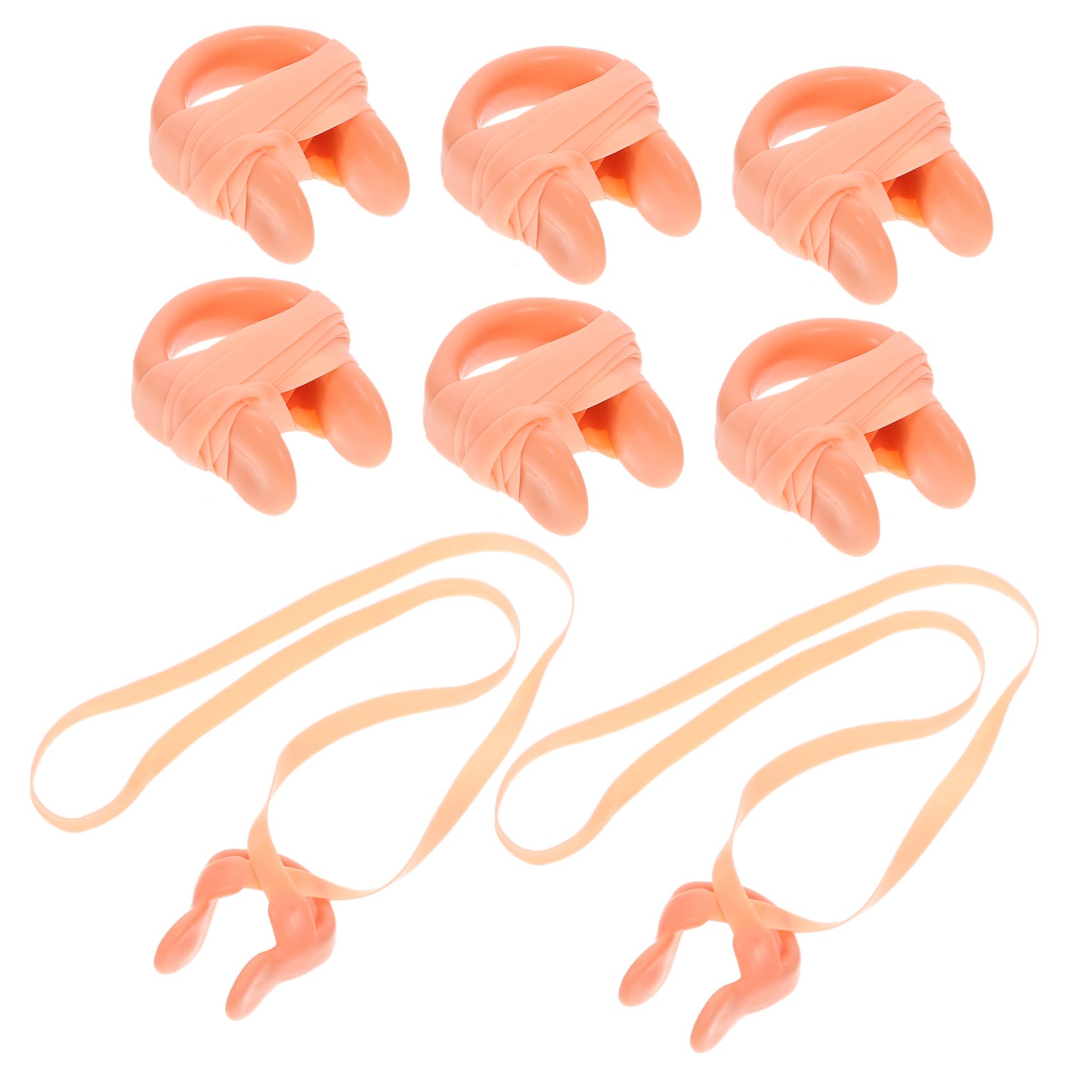 BESTonZON Waterproof Swimming Nose Clip Set 12 Pcs Silicone Nose Clips Elastic Strap Comfortable for Boys and Girls and Adults