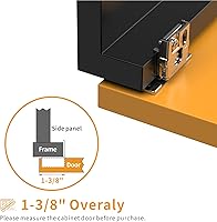 Vista 59 de Chibery 50 Pack 1-5/16" Overlay 3D Soft Close Concealed Hinge for Face Frame Door, Smooth Slow Self Closing Hinges, Satin Nickel, Hidden 105° Open