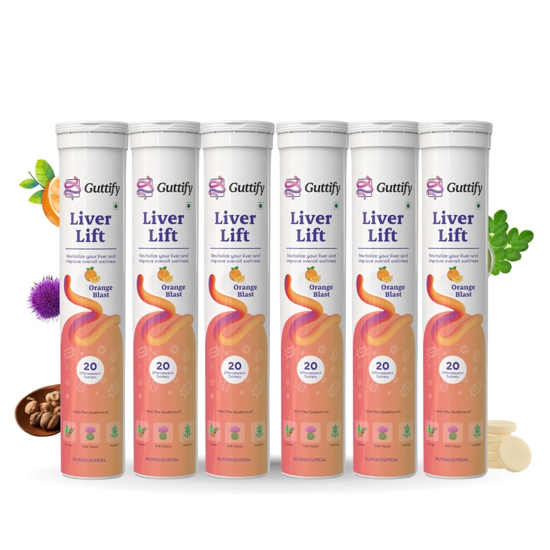 Liver Lift Orange Blast Effervescent Tablets with Triphala, Milk Thistle and Moringa for Liver Wellness, Detox Action, Metabolism Balance | 20 Tablets — Amazon image 12