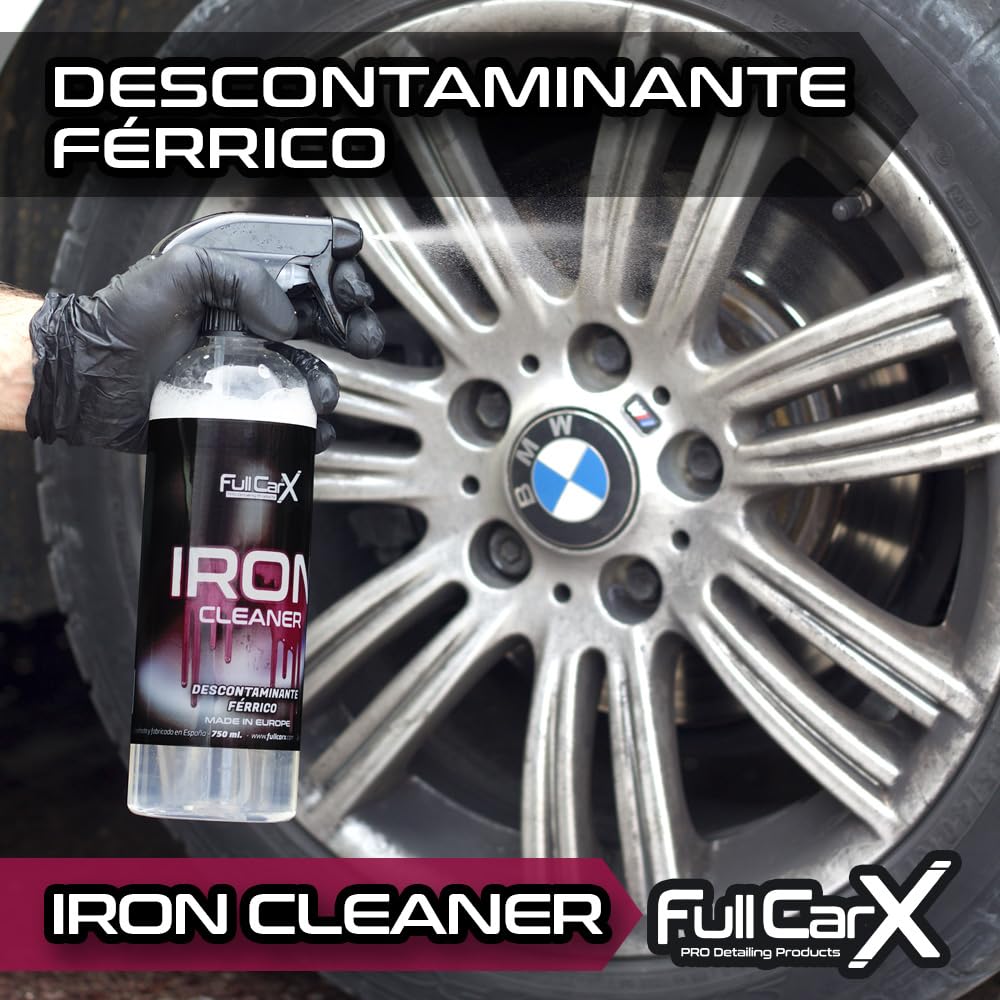 FULLCARX Środek do czyszczenia żelaza 5 l do czyszczenia felg samochodowych, neutralny PH, czyszczenie bez szorowania, nadaje się do felg aluminiowych chromowanych motocykli, profesjonalny produkt