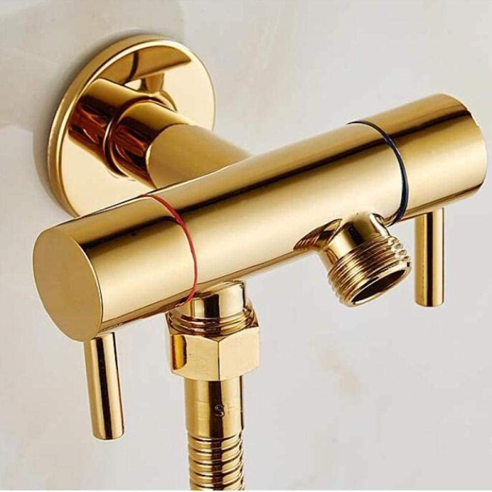 Faucets, Handheld Bidet Shower Set Gold Brass Copper Bidet Sprayer Toilet Bidet Faucet Wash Gun Tap Wall Mounted Gold