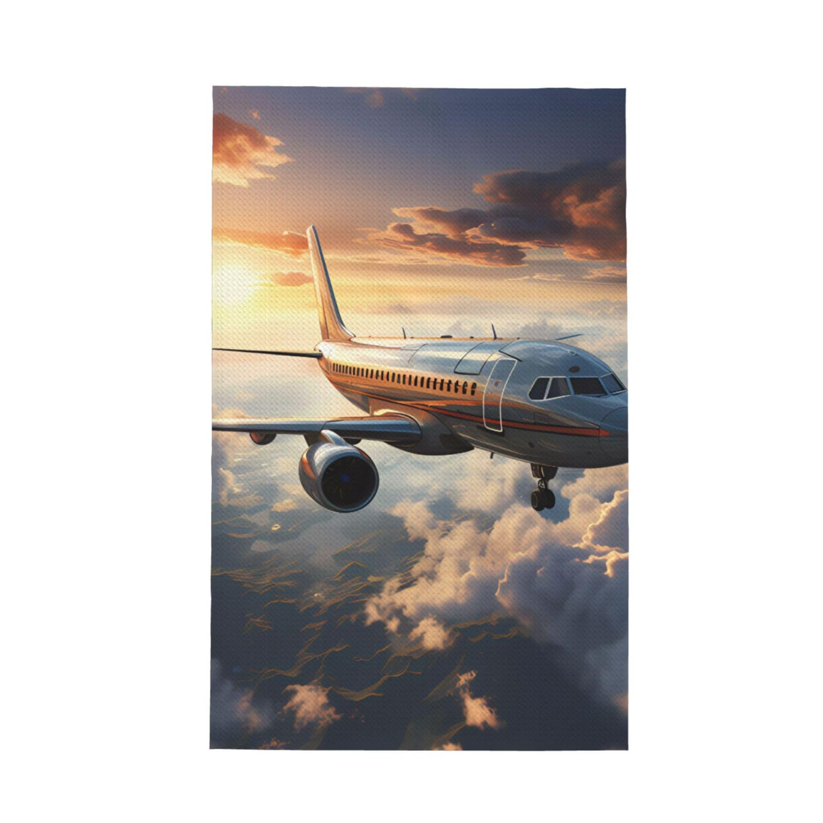SXZVVBN Airplanes are soaring Super Absorbent Microfibre Waffle Towels Fast Drying Dish Cloths Home Cafe Barista