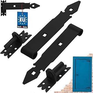 KOTARBAU - 250mm Pull Tab Hinge with Hook, Powder Coated, 2 Pieces