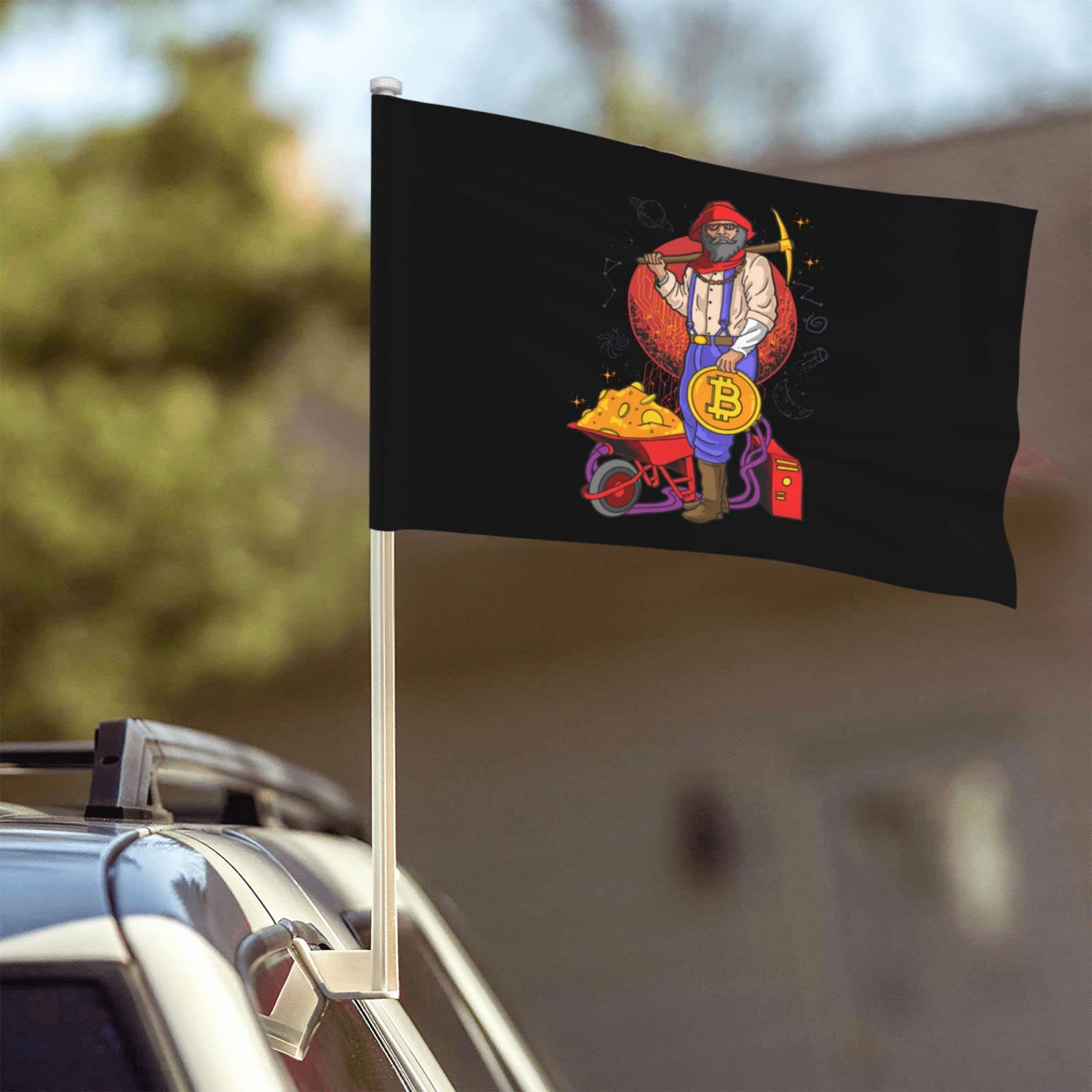 Amazon.com : Modern Mining Crypto Car Flag Funny Outdoor Window Clip Flag  12 X 18 Inch Double Side Car Decoration Flags Window Flags : Patio, Lawn &  Garden