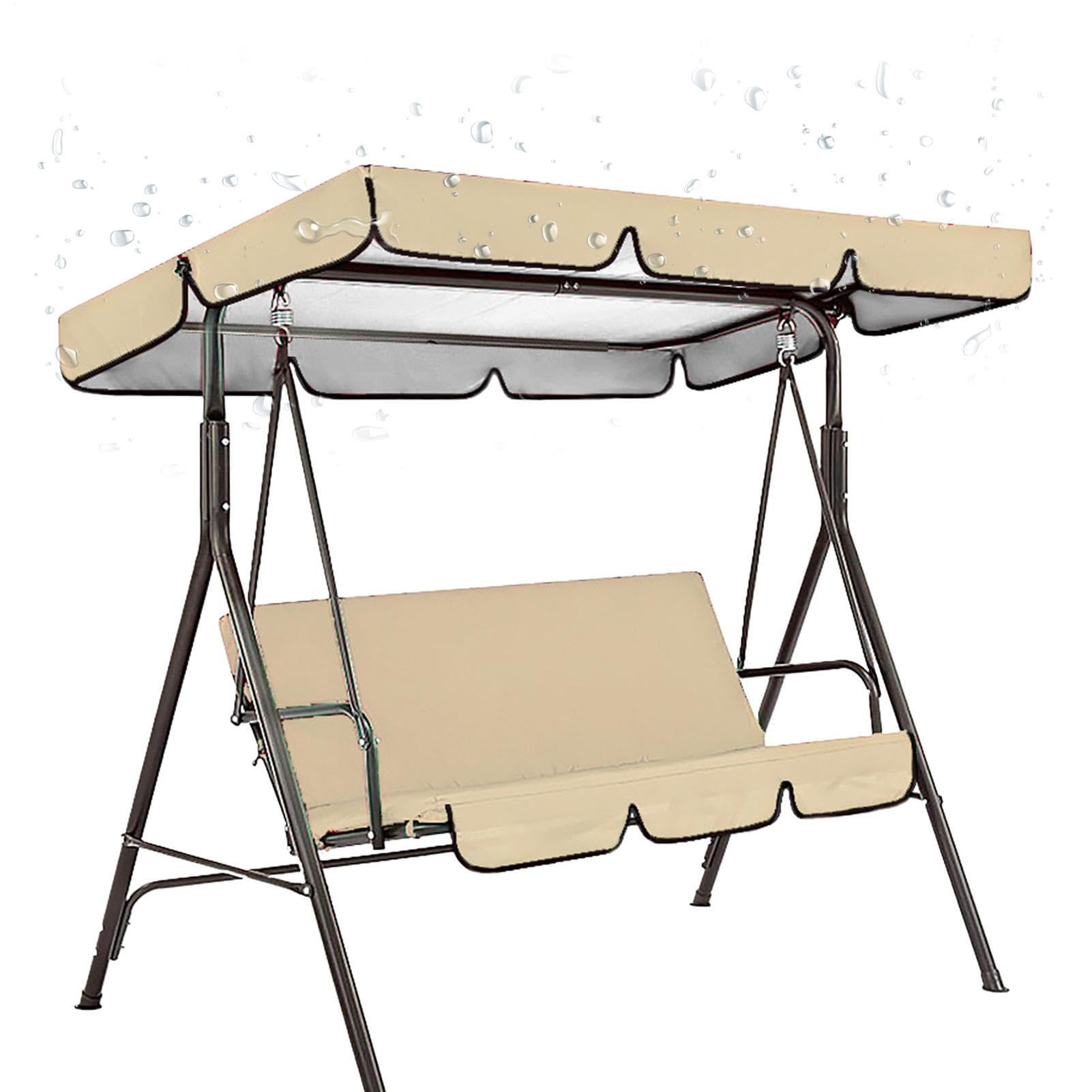 Swing Cushion Cover - 3 Seater Anti UV Canopy Sleeve Replacement | 59x20x4 Inch Protective Outdoor Hanging Seating Slipcover, Waterproof and Dustproof Chair Protector for Garden Courtyard Balcony