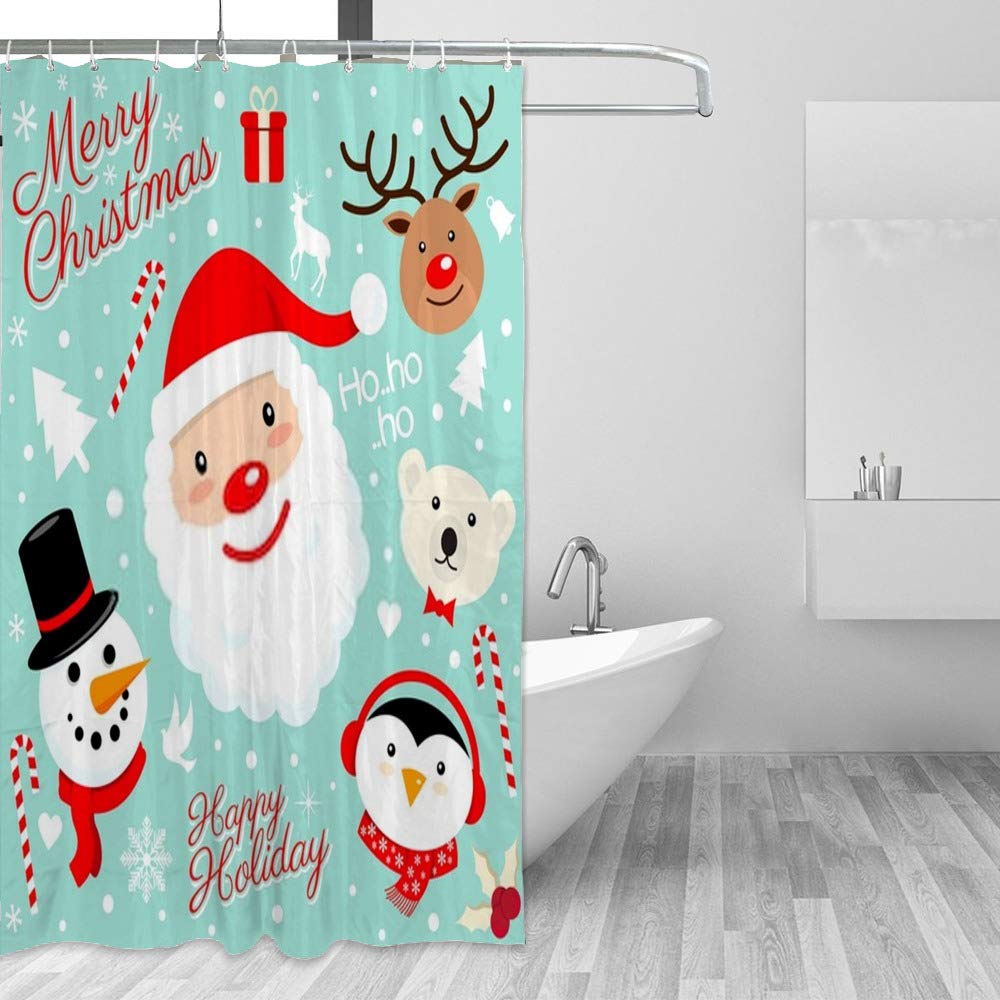 Rideau de douche pour décoration de Noël afin de sublimer la maison