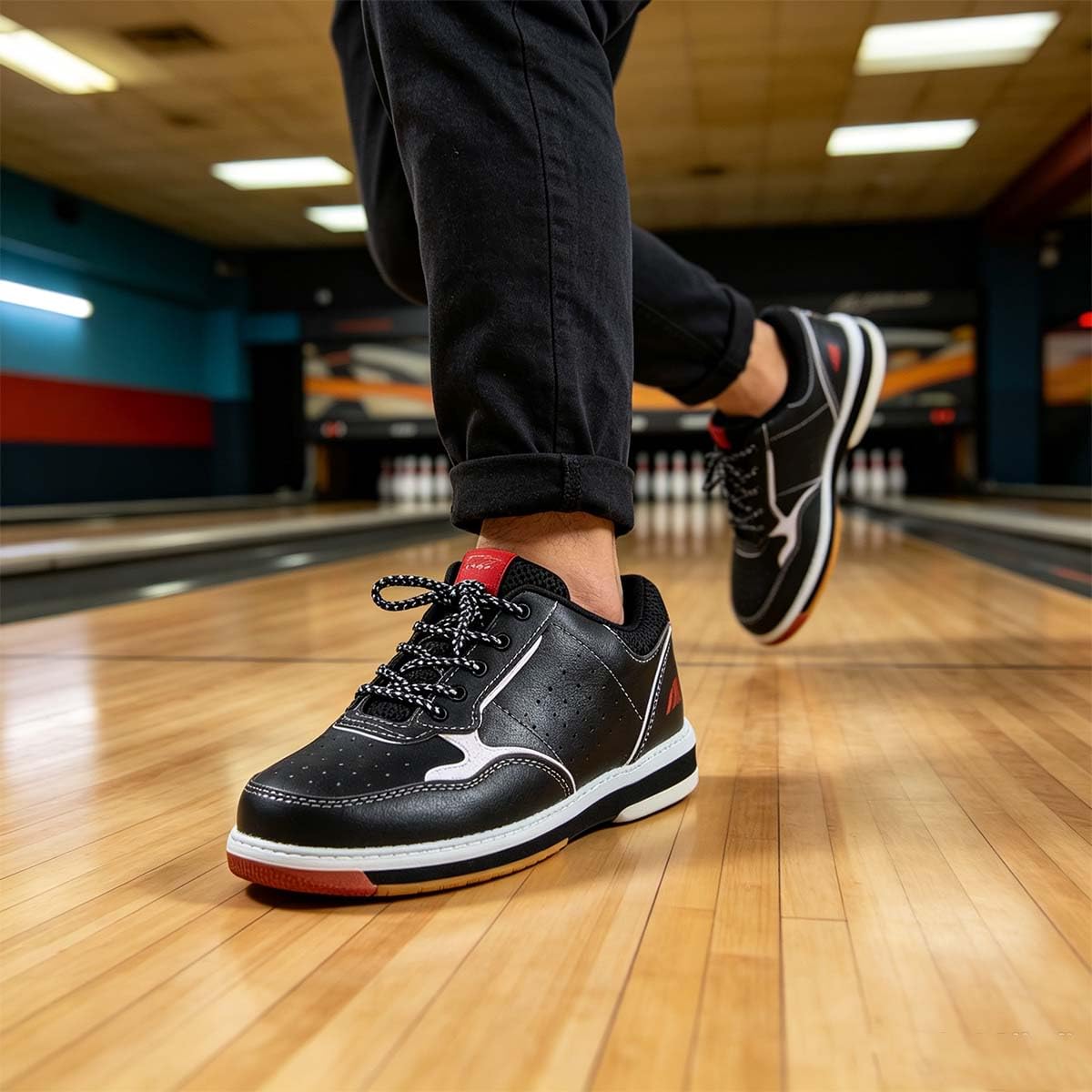 Scarpe da Bowling da Uomo Sneakers da Ginnastica con Lacci