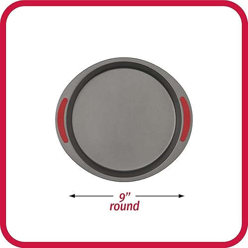 Miniatura 7 de Goodcook Mega Grip - Molde redondo para pasteles de 9 pulgadas, color gris