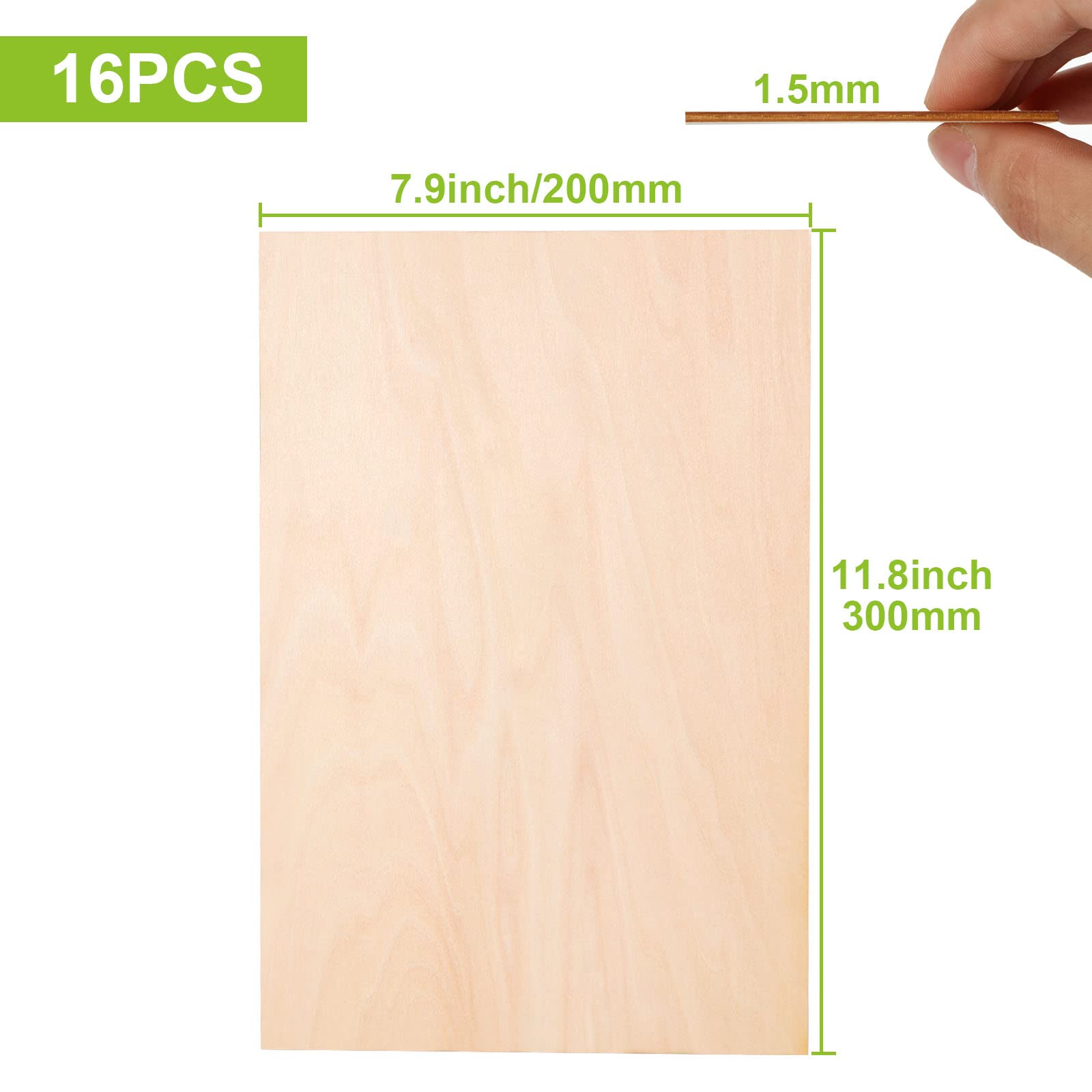 Snapklik.com : 16 Pcs 12 X 8 Inch Basswood Sheets 1/16, 1.5mm Thin ...