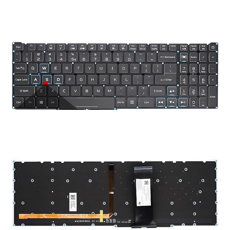 Clavier rétroéclairé RGB bleu pour Acer Nitro 5 touches lumineuses