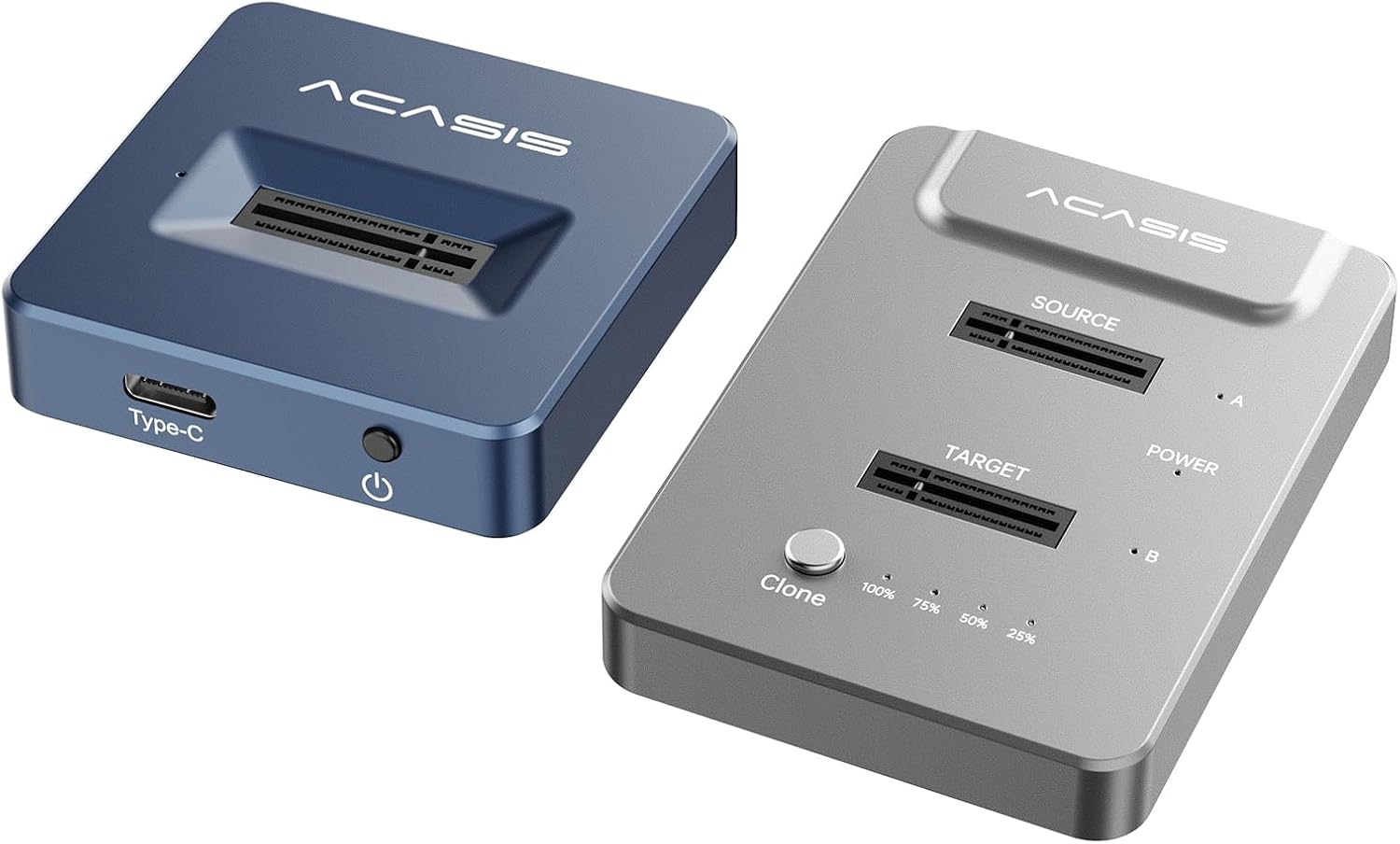 ACASIS NVMe M.2 Duplicator Dual-Bay Offline Clone & Single-Bay USB C to NVME Docking Station for M2 SSD M Key Hard Drives Enclosure