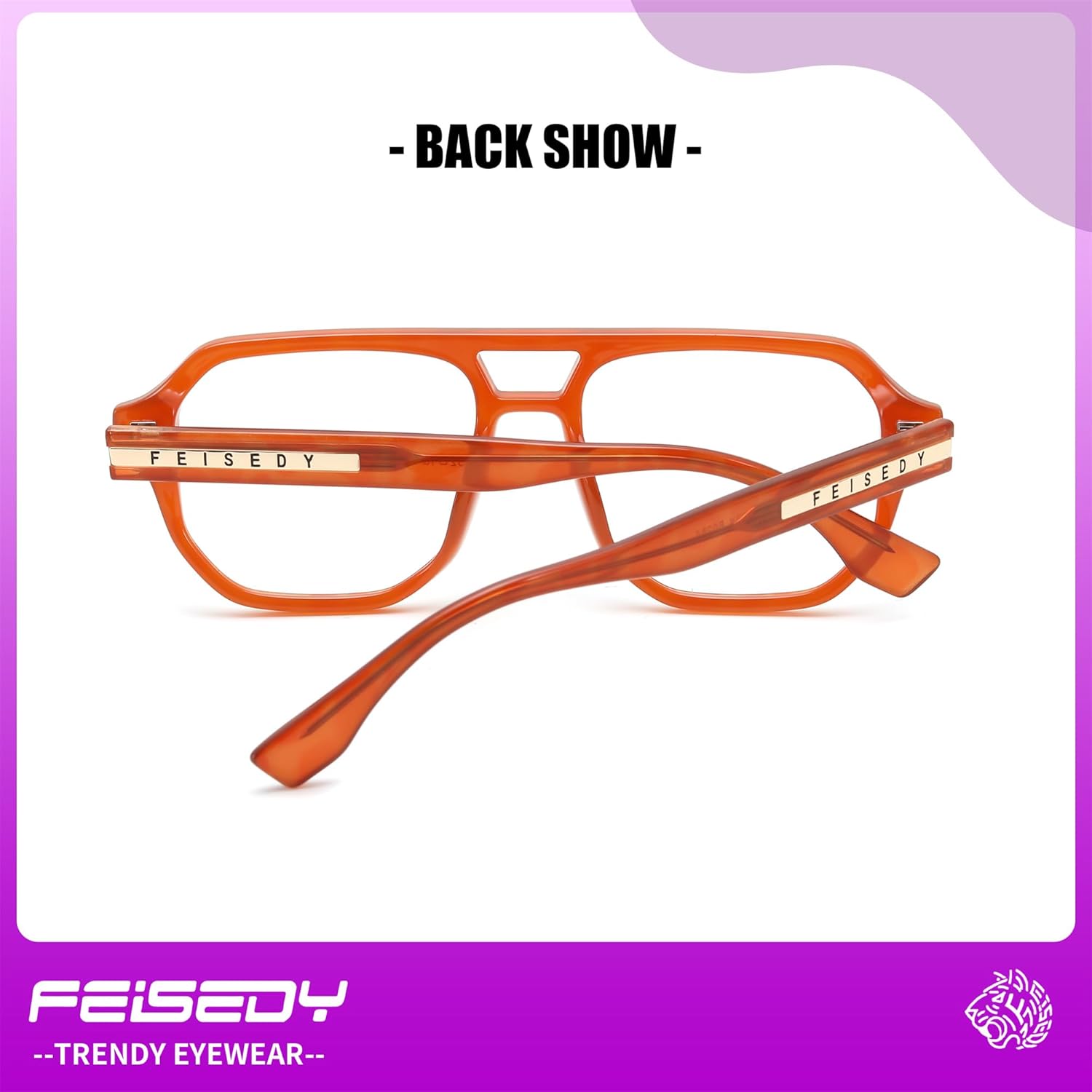 FEISEDY Aviator Blue Light Glasses for Men Women, Retro 70s Style Design TR90 Anti Glare Digital Eyestrain & Daily Wear B0284 - Image 5