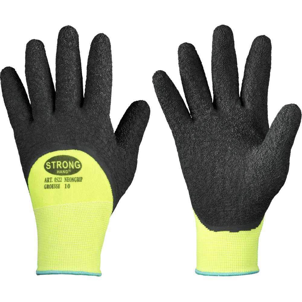 12 Paar STRONGHAND NEONGRIP Montagehandschuhe 9