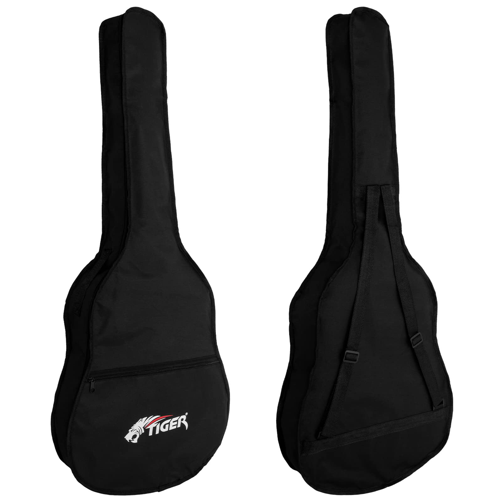 Tiger CLG4-RDTU Klassische Spanische Gitarre 3/4 – Ideal für Anfänger und Kinder ab 9+ Jahren – Mit Stimmgerät, Tasche, Plektrum, Gurt, Ersatzsaiten – Rot – Drei-Viertel-Größe