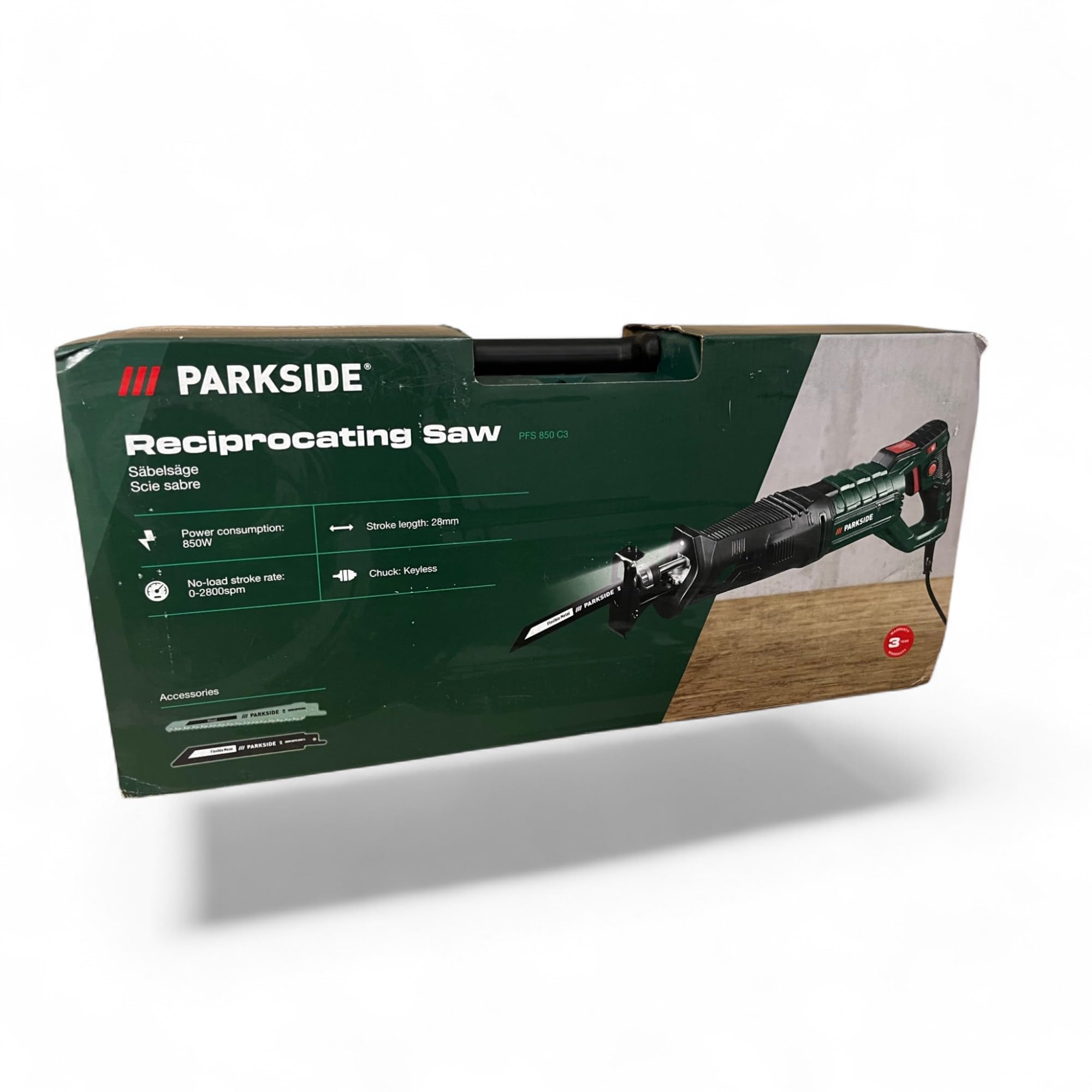 Park Side® PFS 710 D3 Wyrzynarka + walizka transportowa + 1 ostrze drewniane + 1 ostrze metalowe Mocny silnik 710 W