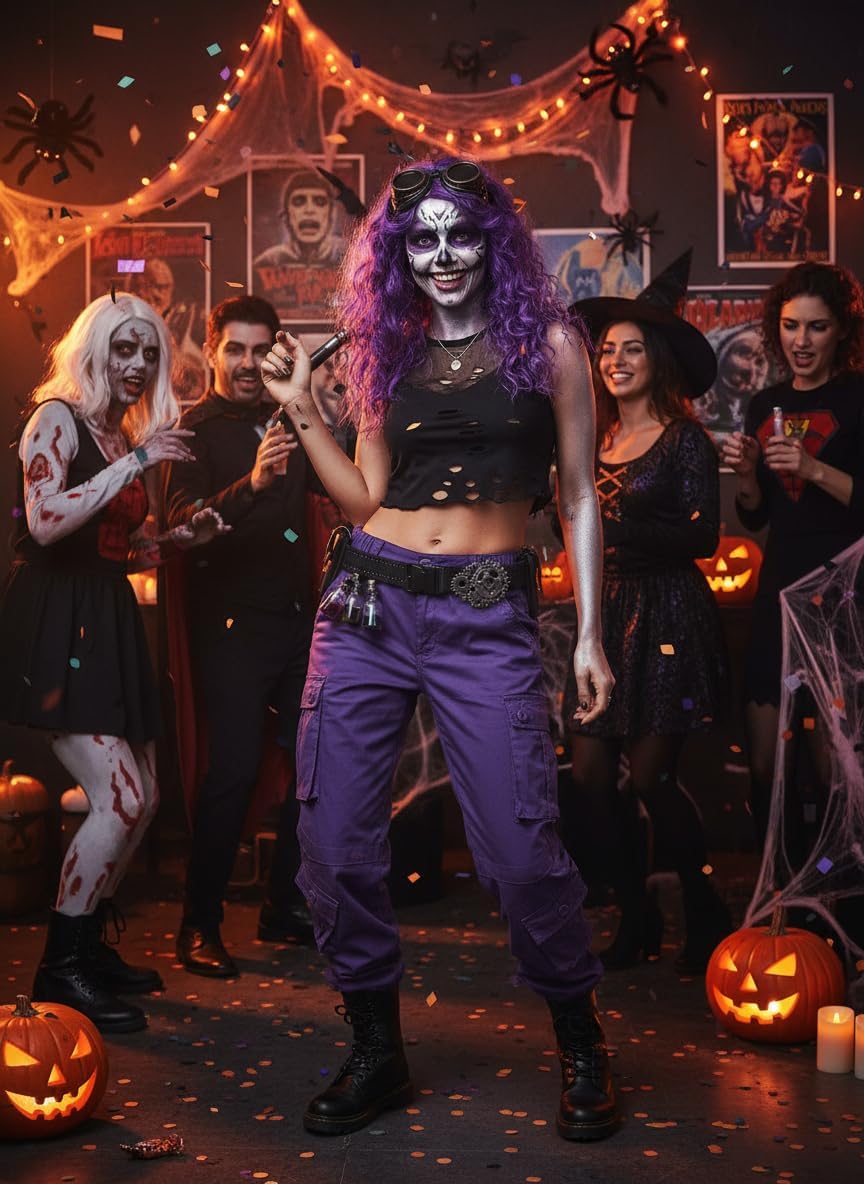 Sobrisah Women Mid-Rise Cargo Pants Heavy Cotton Casual Pants 8 Pockets Regular Fit/Plus Size Military Work Trousers - Image 3