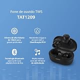 Fone de ouvido sem fio TWS Philips TAT1209BK/00 na cor preto, com bluetooth, microfone, tecnologia IPX4 e 18 horas de reprodução. — imagem 2