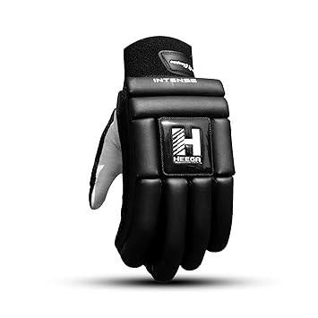 Heega Intense Black Cricket Batting Gloves (Youth, Right)