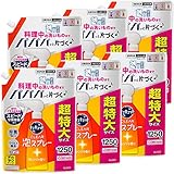 キュキュット 【ケース販売】デカラクサイズ CLEAR泡スプレー 食器用洗剤 奥・ミゾ・スキマまでこすらず洗浄! オレンジの香り つめかえ用 1250ｍｌ×6個 大容量 【Amazon.co.jp限定】