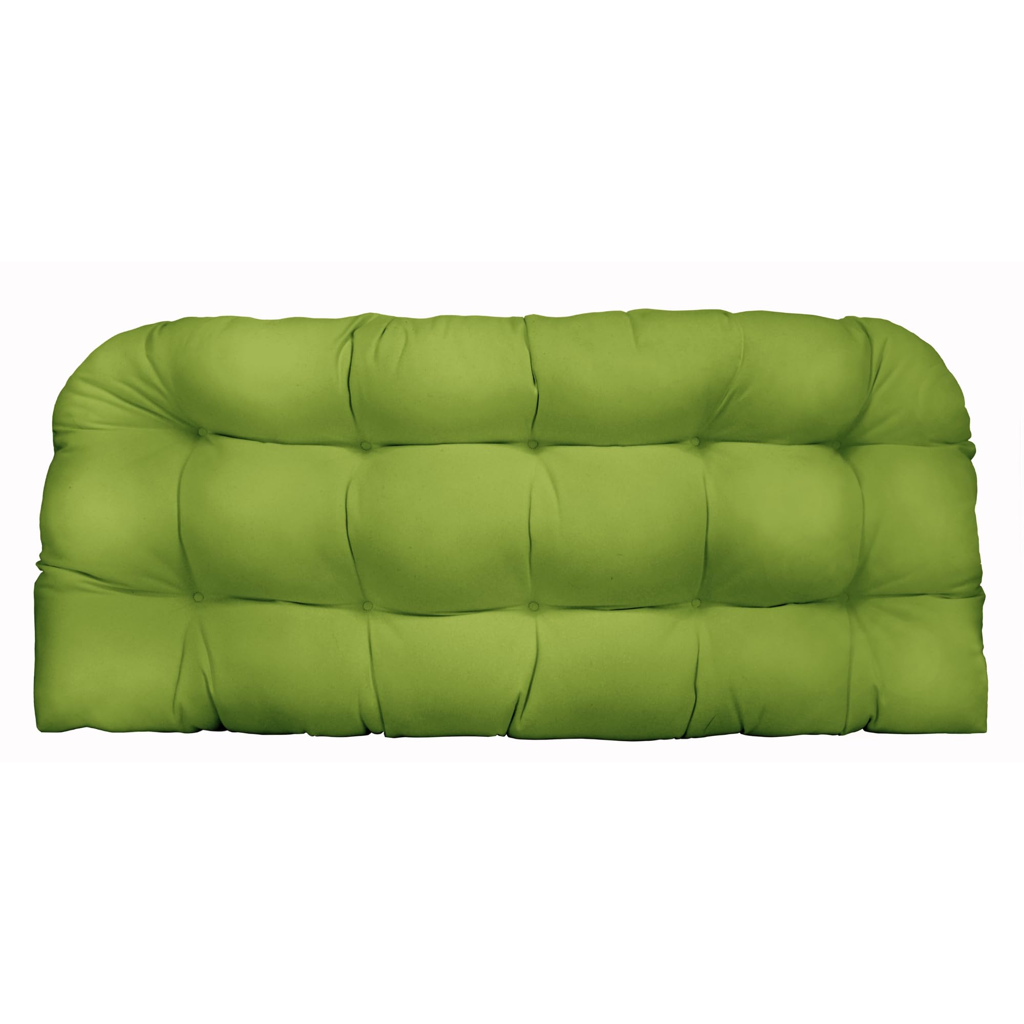 RSH DECOR Indoor Outdoor Tufted Wicker Loveseat Patio Cushion Weather and Water Resistant ~ Choose Color & Size (Kiwi Green, 41" x 19") | Made in USA