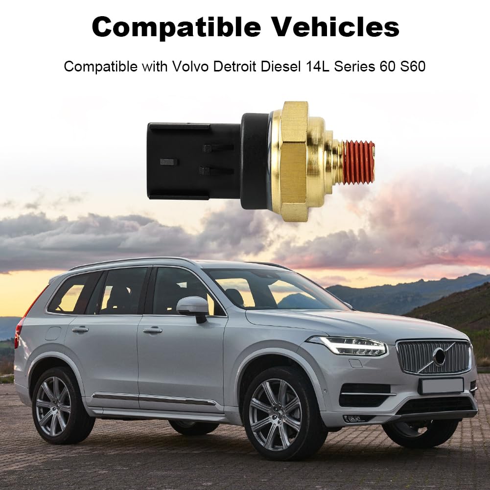Engine Oil Pressure Sensor Compatible with Volvo Detroit Diesel 14L Series 60 S60 Oil Pressure Sensor Switch Replacement for 650700 23527828