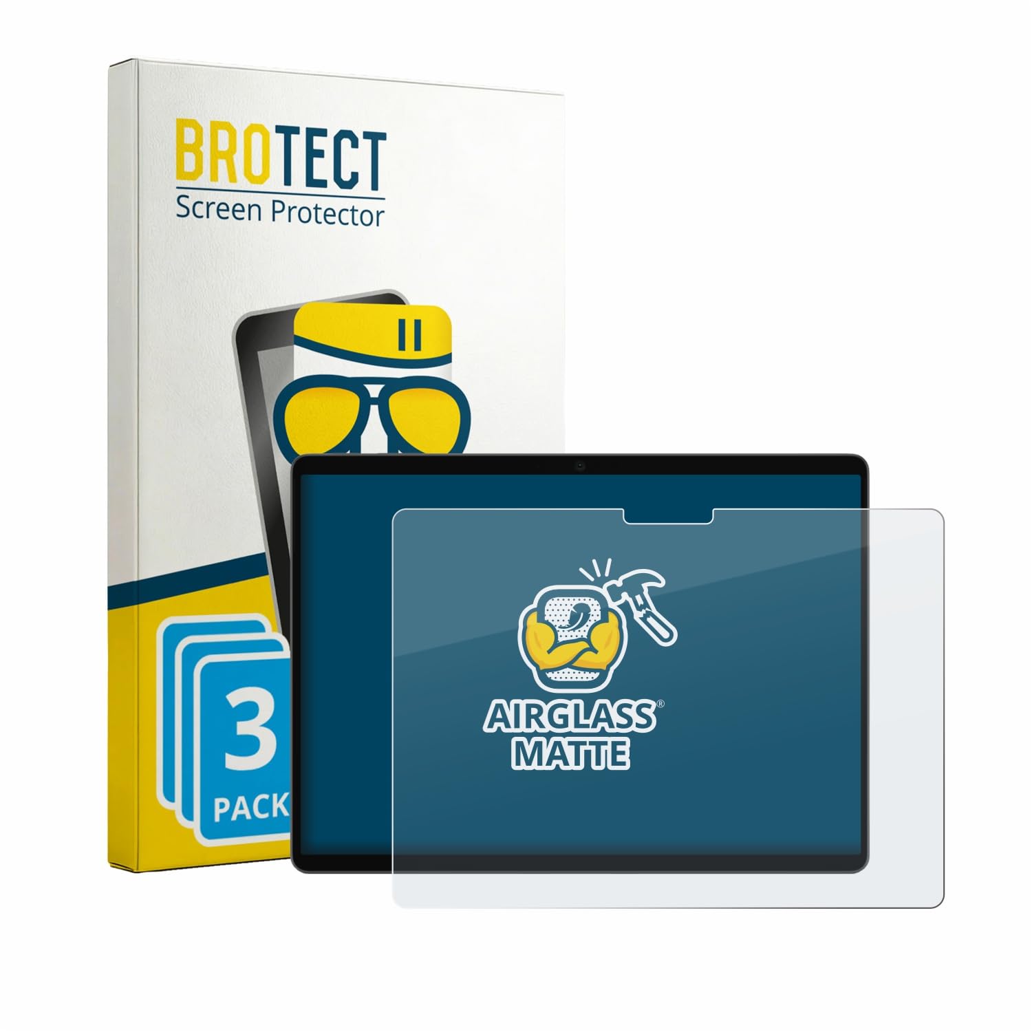 brotect 3 Pezzi Pellicola Vetro per Microsoft Surface Pro 13 2026 | Opaca Protezione Schermo Made in Germany, Anti-Riflesso Durezza 9H Anti-Graffio