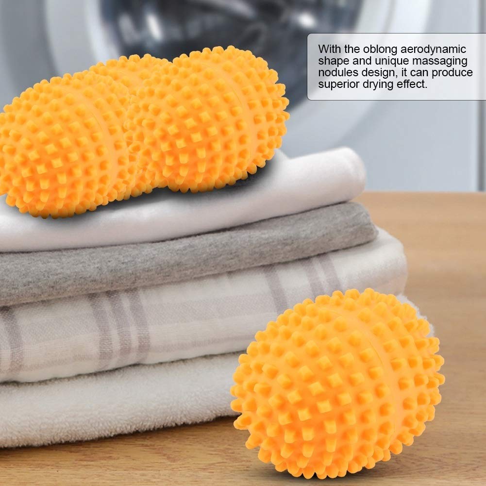 KSTE Secador de bolas - 4pcs / set Orange reutilizables bolas del secador, lavado de lavandería secado de la bola for el hogar Ropa de limpieza.