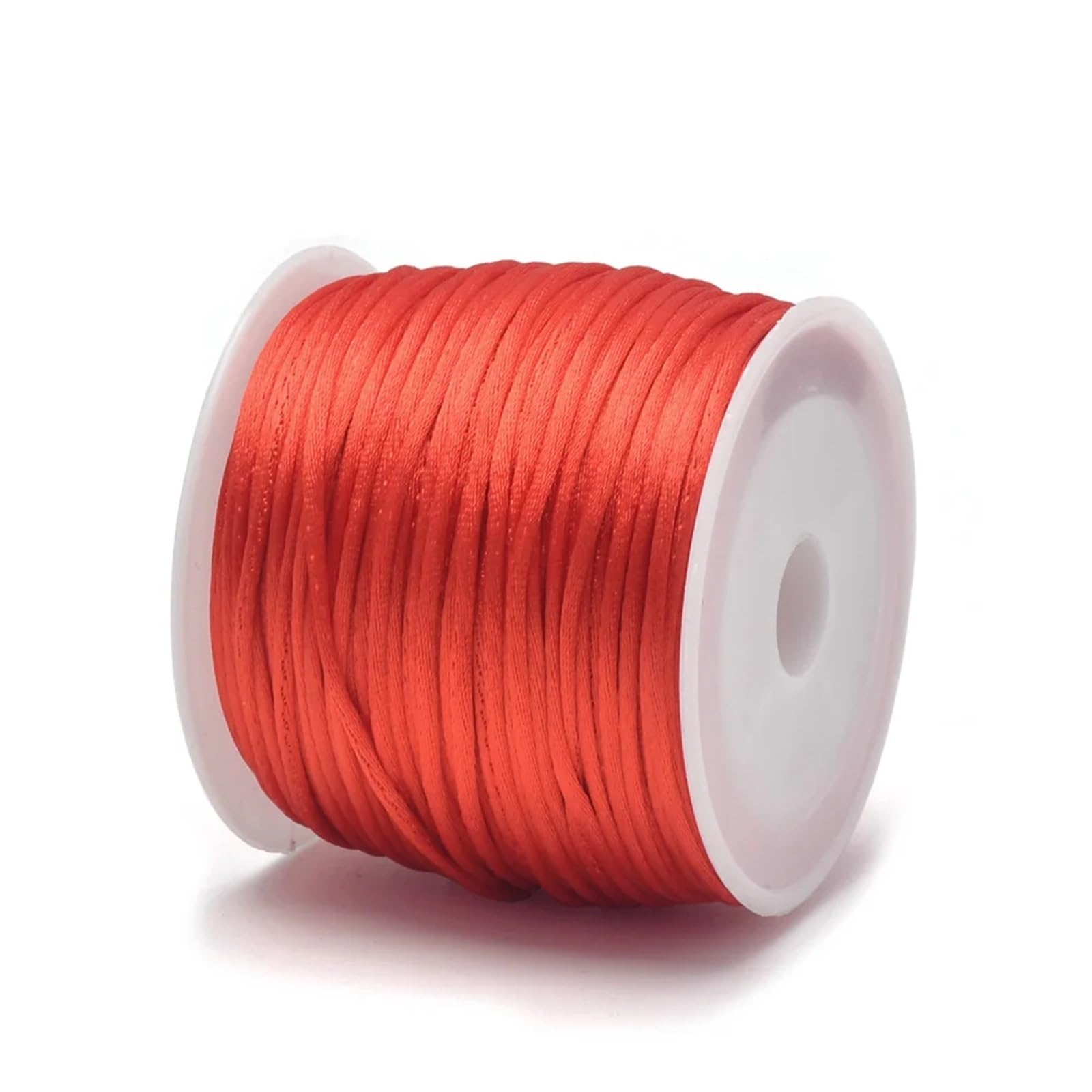 Elastic String for Bracelets 20Roll for 1.5mm Crafts Satin Rattail Cord from Nylon for Chinese Knot, Macramé, Trim, Jewelry Making 24 Yards(Red)