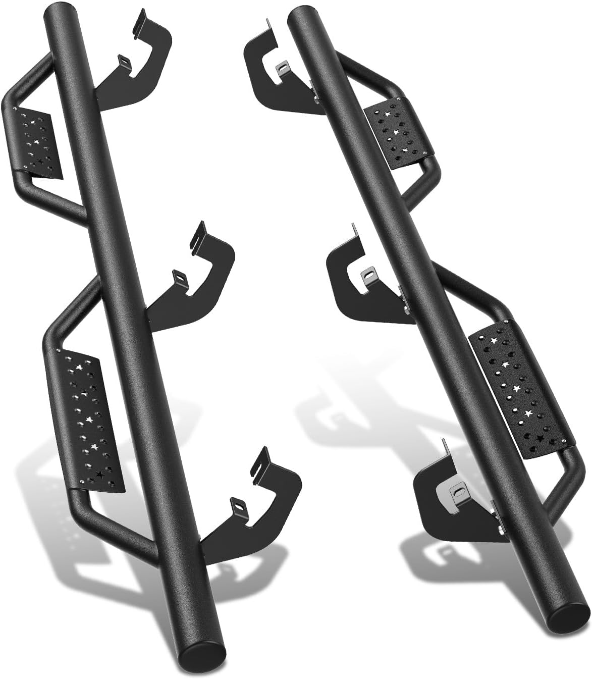 DNA MOTORING 3" Running Boards Compatible with 07-18 Silverado/Sierra 1500 Extended Cab, Black Tubing Diameter Side Step Nerf Bars, STEPB-ZTL-8120