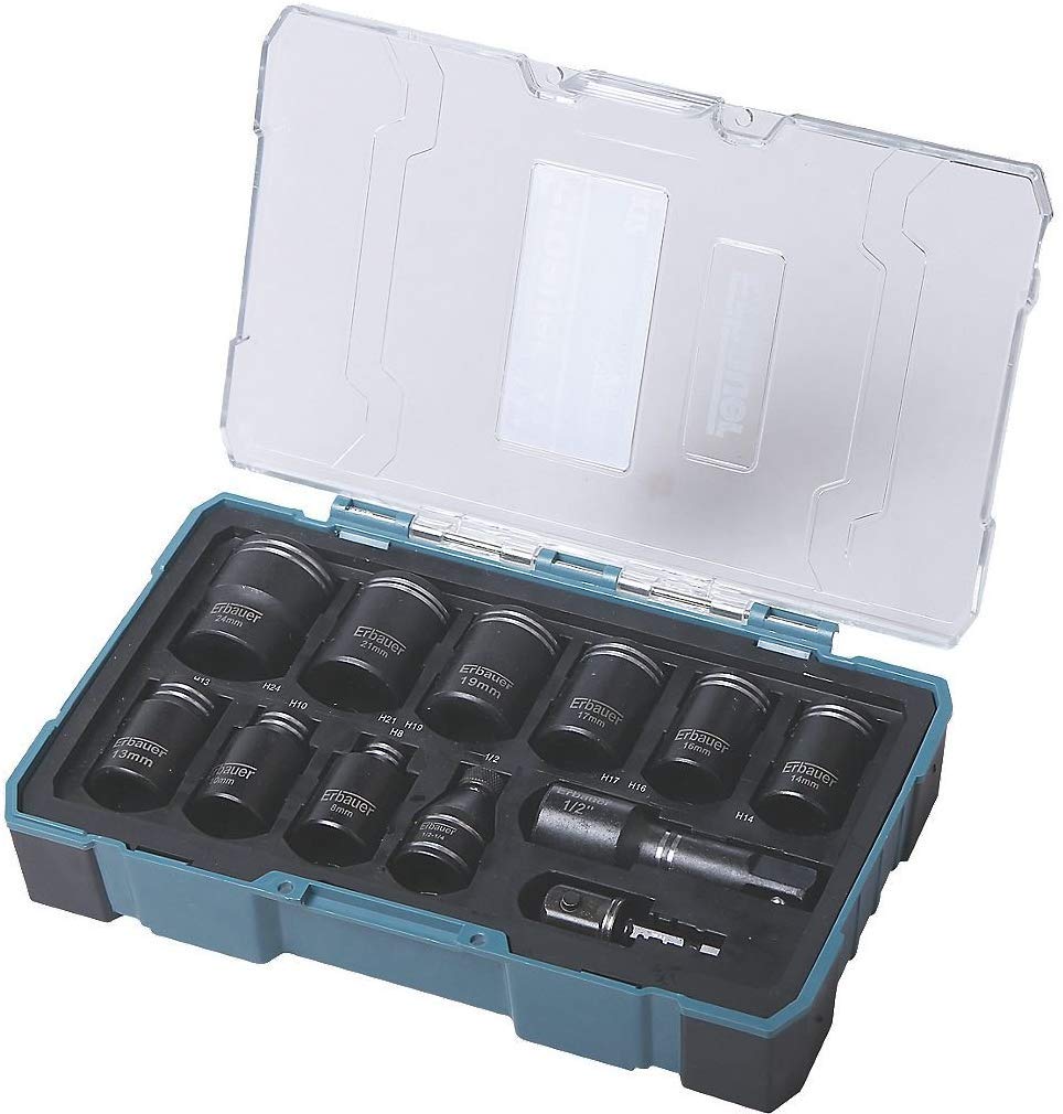 Erbauer 12 Pc Hex Nut & Socket Driver Bit Set