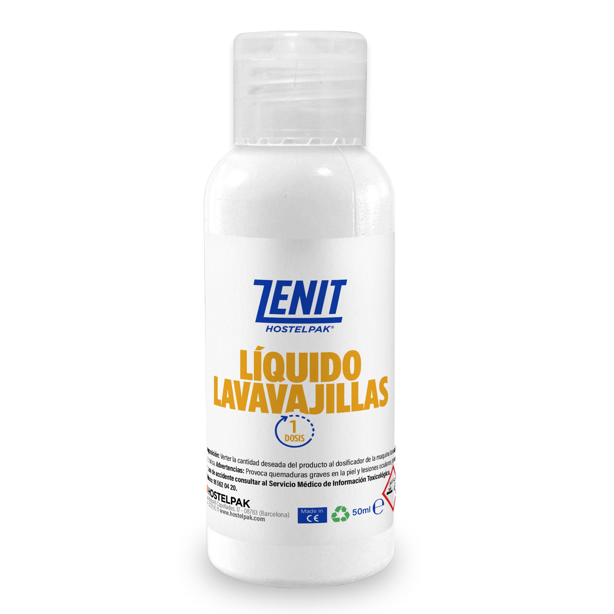 Líquido Lavavajillas Automático para Menaje | 100 x 50 ml | Amenities para Apartamento Turístico