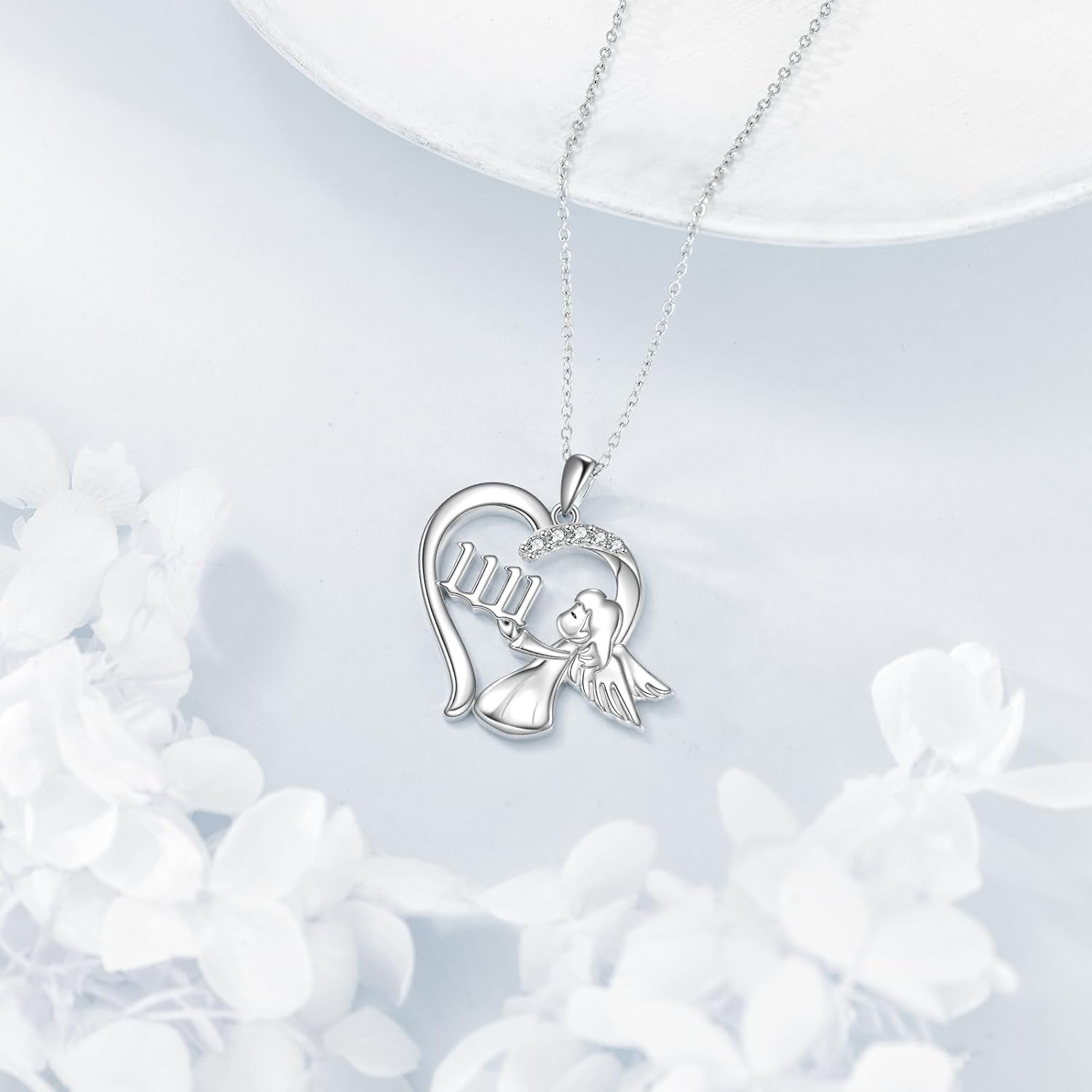 Angel Number Necklace for Women 925 Sterling Silver 1111/222/444/777 Pendant Necklace Jewelry Gifts