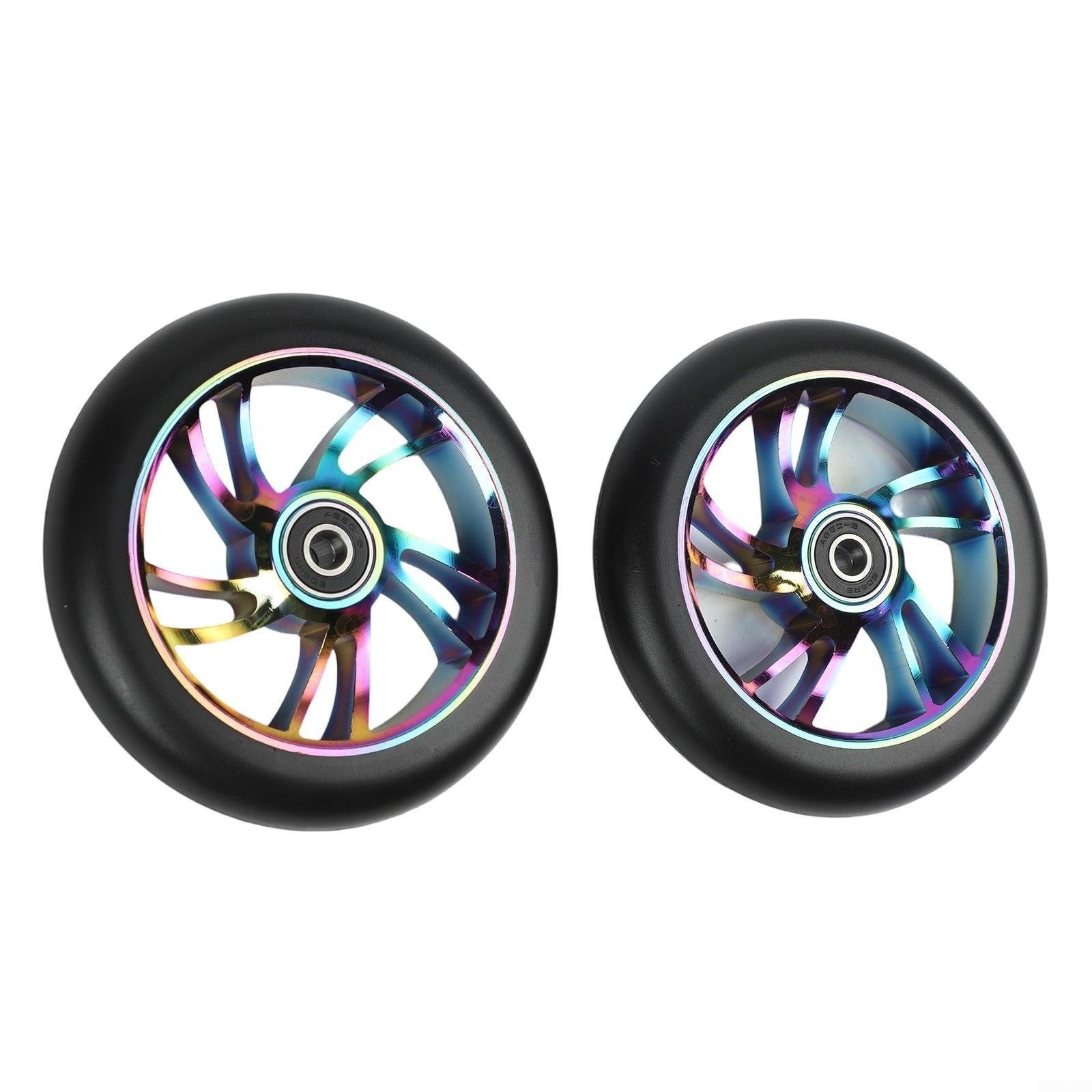 120mm Scooter Wheels with ABEC-9 Bearings for Smooth Transitions, Tight Turns, and Controlled Slides (Seven colors)