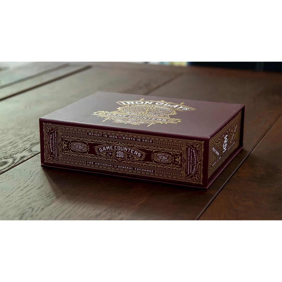 ROXLEY GAMES | Iron Clays 200 | Luxury Gaming Chip Set Accessory | 2 Players | 20-40 Minutes