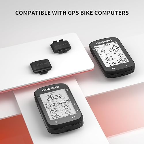 Miniatura 6 de COOSPO Sensor de velocidad de cadencia de bicicleta BK9, Bluetooth 5.0 ANT+ Sensor de velocidad de cadencia de ciclismo, IP67 impermeable y batería