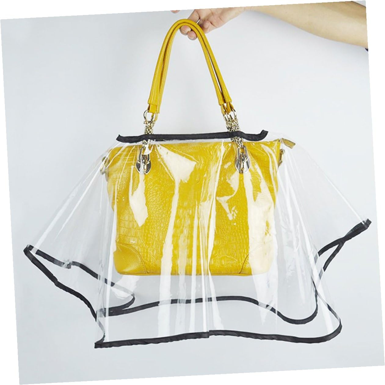 2 Stück Durchsichtige Regenschutzhülle für Handtaschen aus Leichtem Eva mit Stabilem Randdesign für Regnerische Tage und Outdoor Aktivitäten
