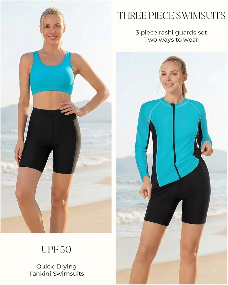 JACK SMITH 2025 Women Rash Guard Long Sleeve 3 Piece Swimsuits