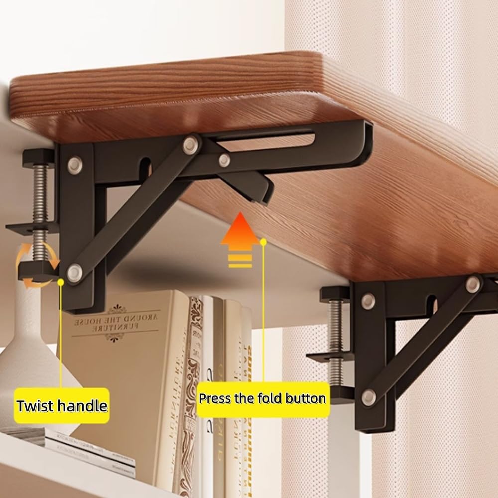 Klappbare Schreibtischverlängerung 17,5/40/50/60/70/80/90 cm, ergonomischer Schreibtisch Exr mit Tastaturablage, verstellbarer Tisch Exr für Home Office (Schwarz, 17,5 x 25 cm)