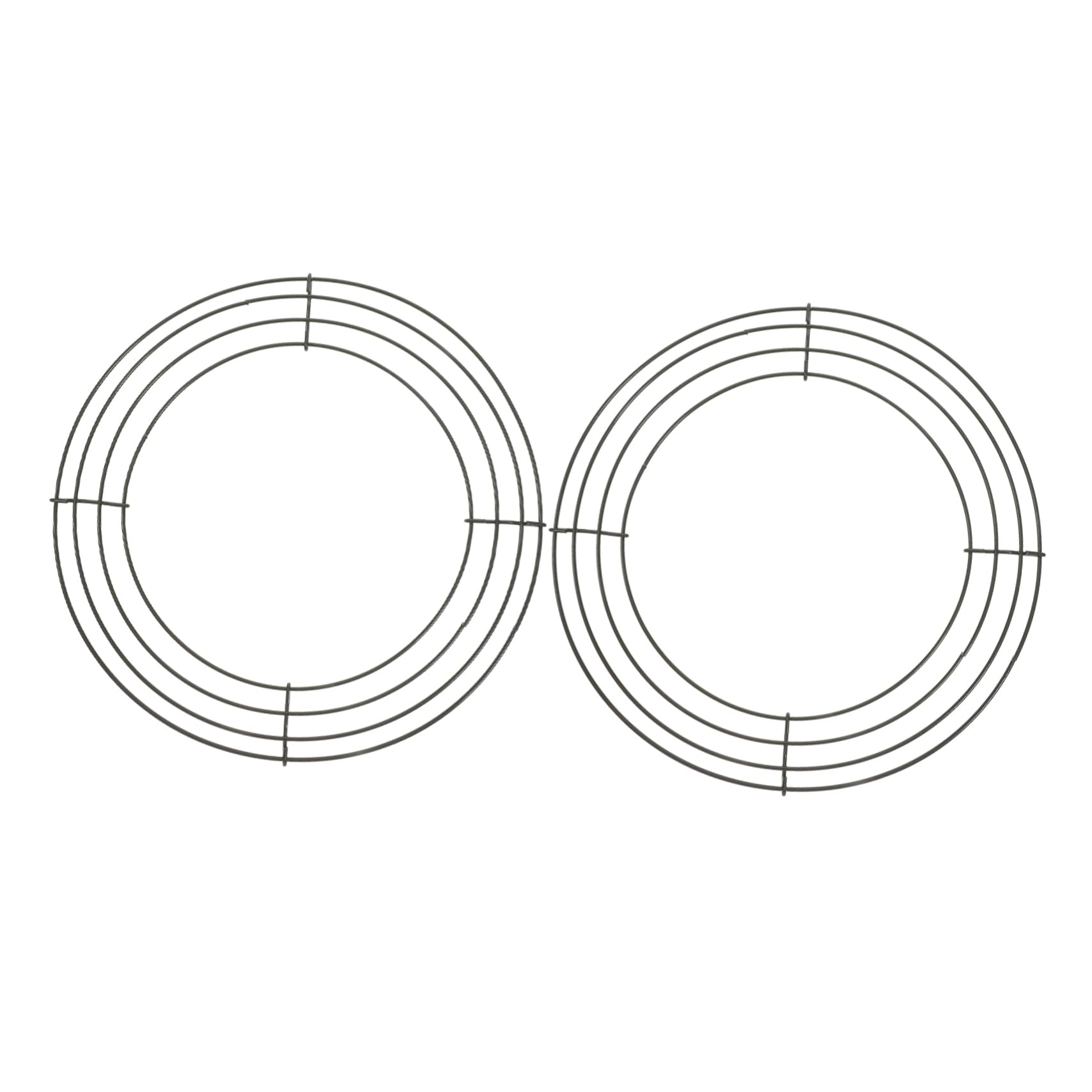 SOESFOUFU 2pcs Round Wreath Frame Stand Flower for Home Decor Wedding and Holiday Decoration for Crafting Floral Arrangements