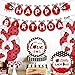 Bdecoll Set di decorazioni per feste di compleanno con motivo primaverile estivo, per ragazze, ragazzi, bambini, casa, aule, baby shower, colore: rosso