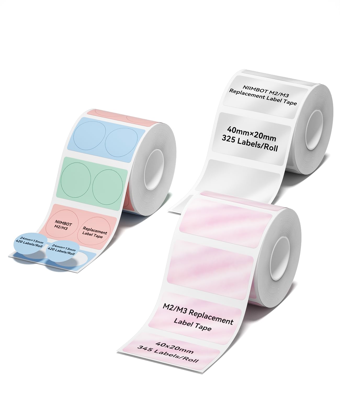 NIIMBOT M2/M3 Thermal Transfer Labels, 3-Roll Waterproof Stickers for Vials โ image 1